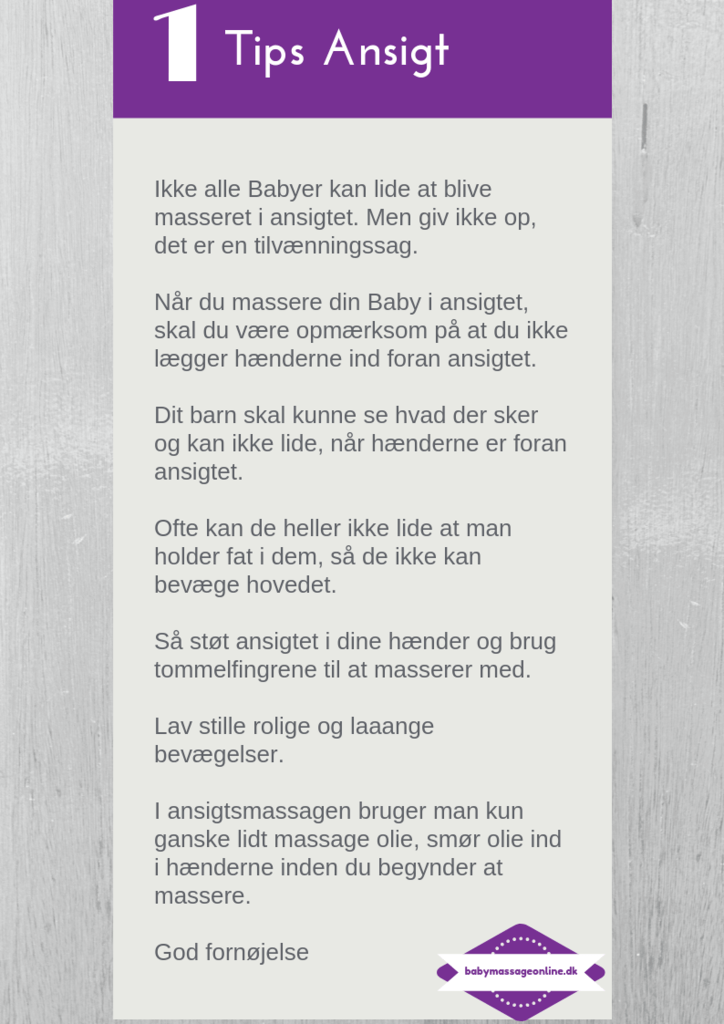 ansigtsmassage - BabyMassage